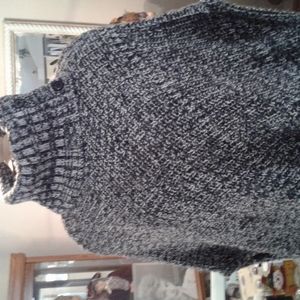 Cape/ Poncho Sweater with adjustable Neckline